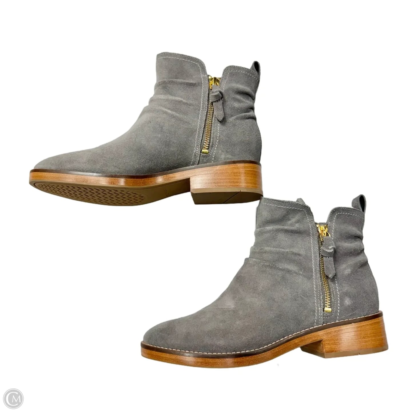 Boots Ankle Heels By Cole-haan In Grey, Size: 7.5