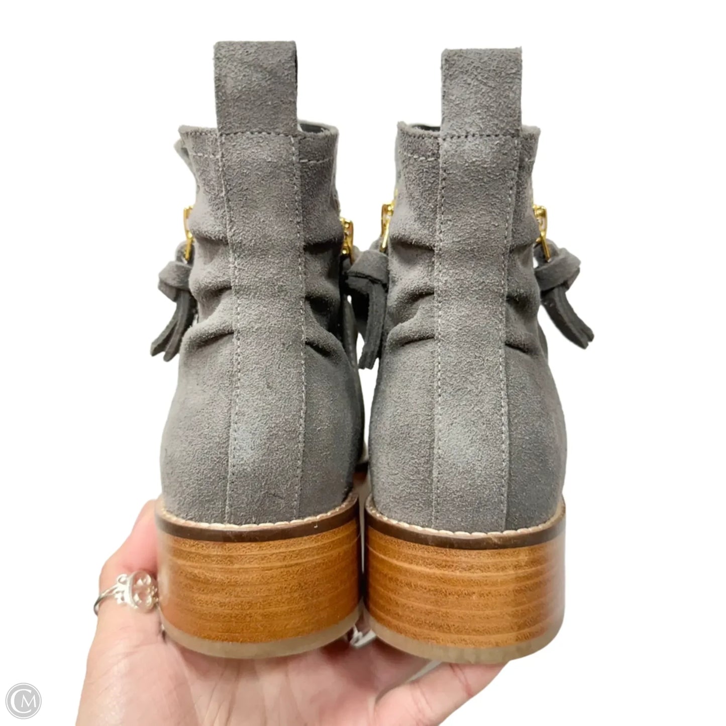 Boots Ankle Heels By Cole-haan In Grey, Size: 7.5