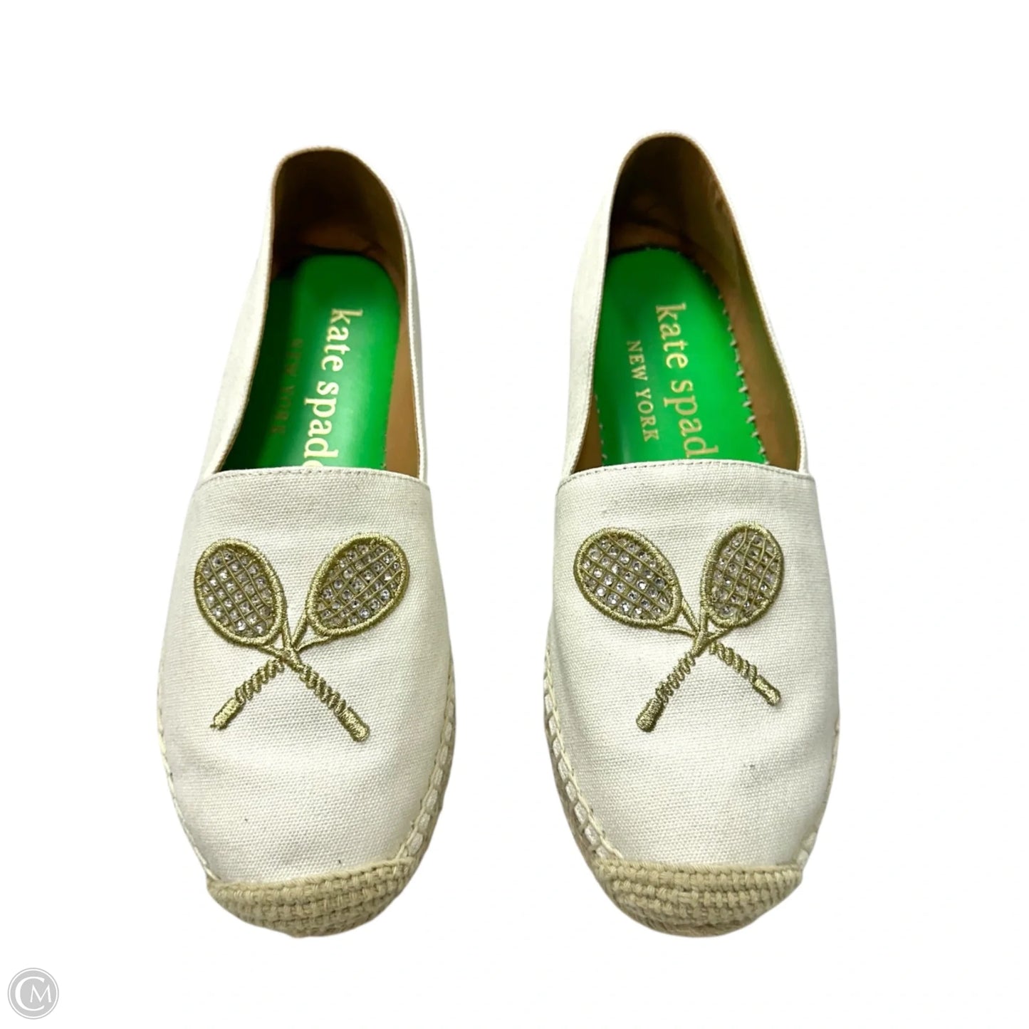 Shoes Designer By Kate Spade In Cream & White, Size: 7.5