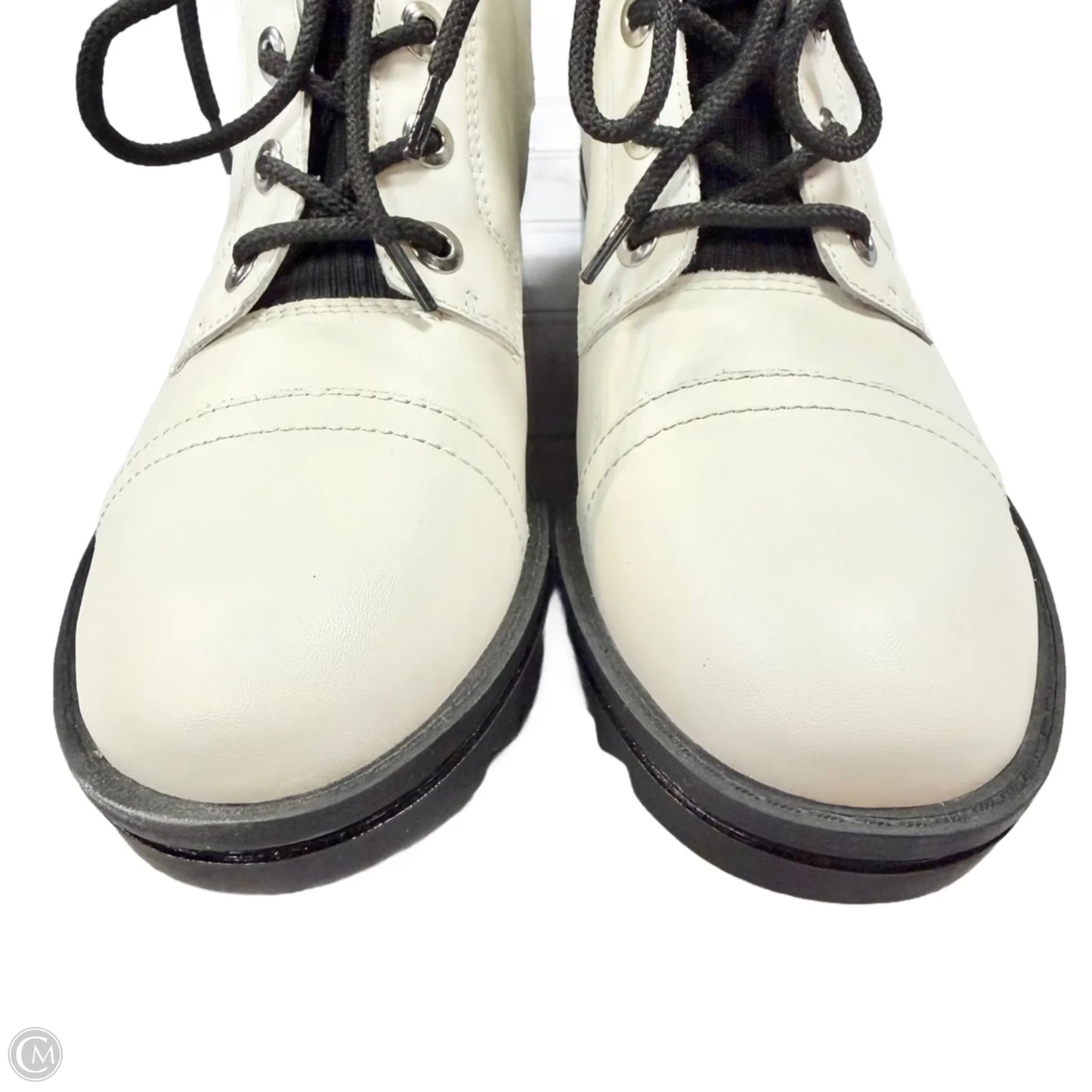 Boots Combat By Marc Fisher In White, Size: 8.5