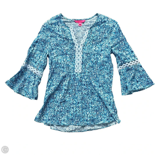 Tunic Designer By Lilly Pulitzer In Blue & White, Size: S
