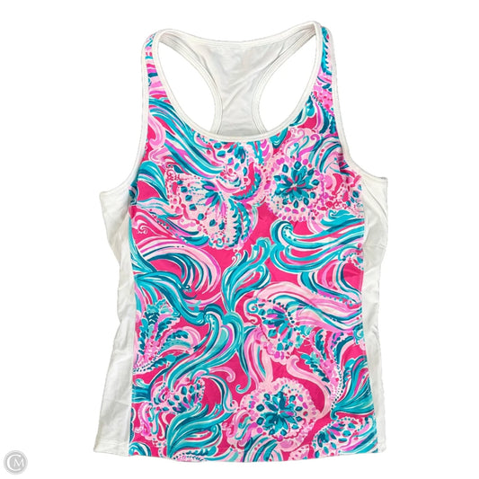 Athletic Tank Top By Fila In Blue & Pink, Size: M