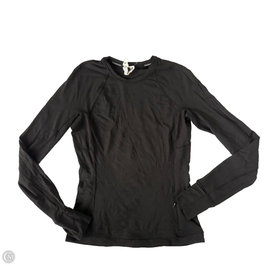 Athletic Top Long Sleeve Crewneck By Lululemon In Black, Size: S
