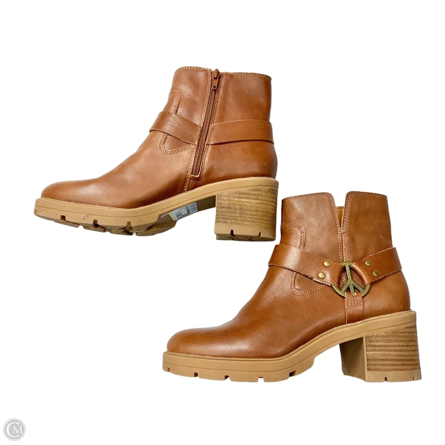 Boots Leather By Lucky Brand In Brown, Size: 9.5