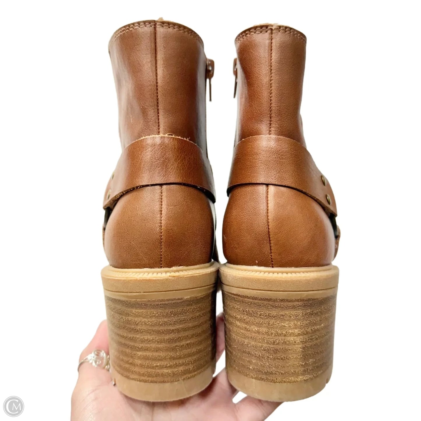 Boots Leather By Lucky Brand In Brown, Size: 9.5