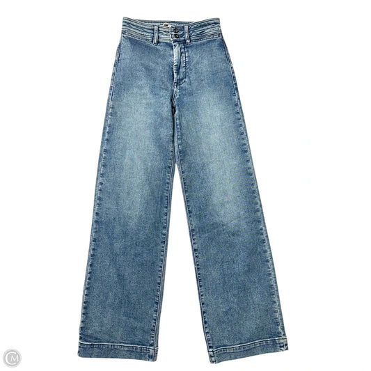 Jeans Wide Leg By Faherty In Blue Denim, Size: 0