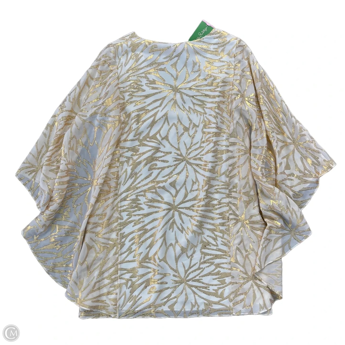 Tunic Designer By Lilly Pulitzer In Gold & White, Size: S