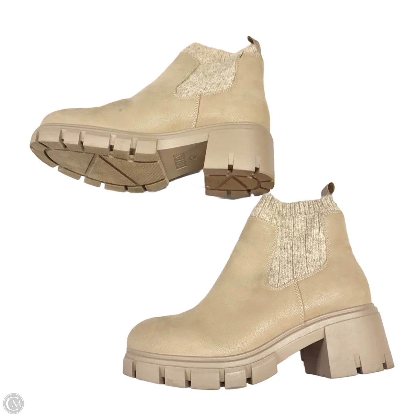 Boots Ankle Heels By Mia In Tan, Size: 9