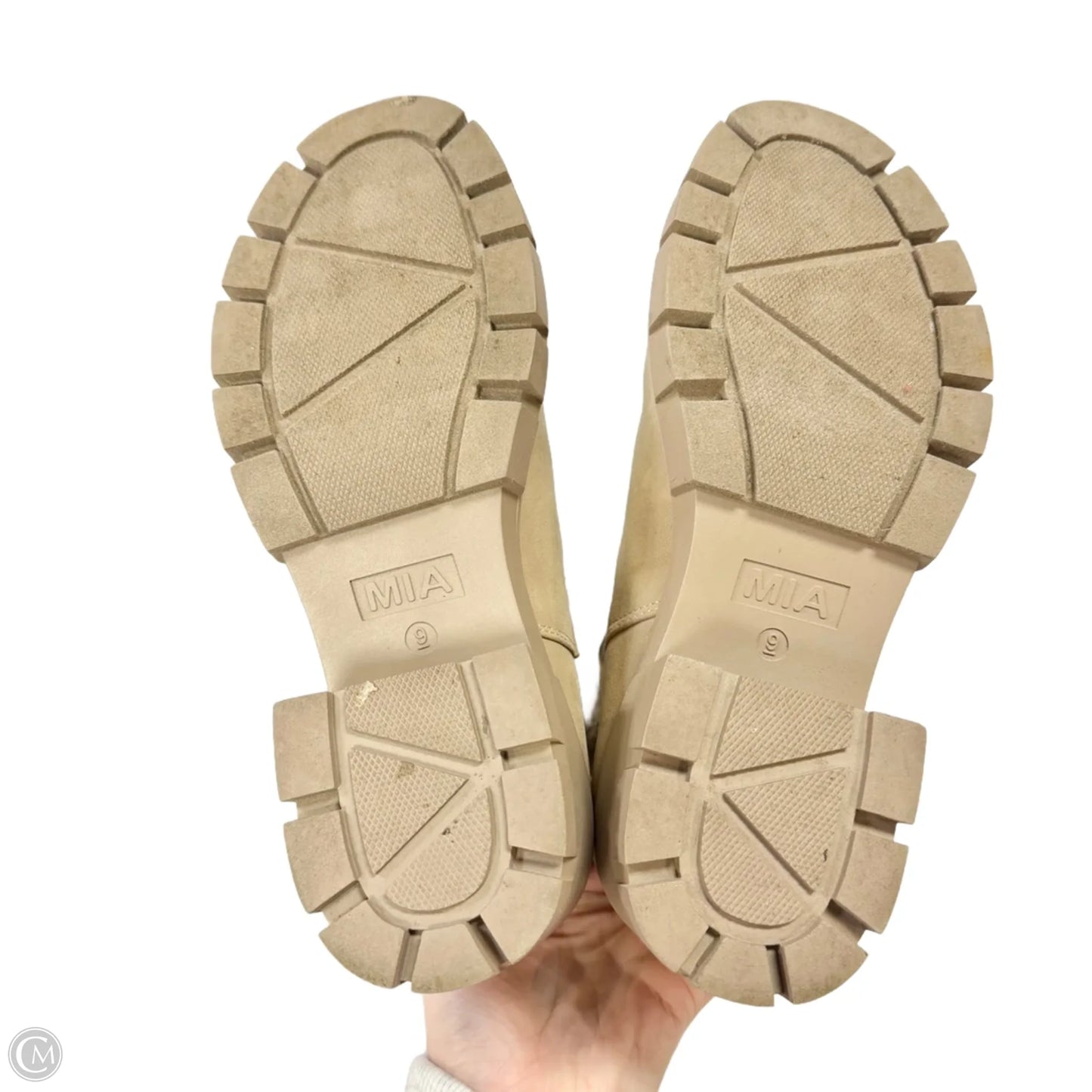 Boots Ankle Heels By Mia In Tan, Size: 9