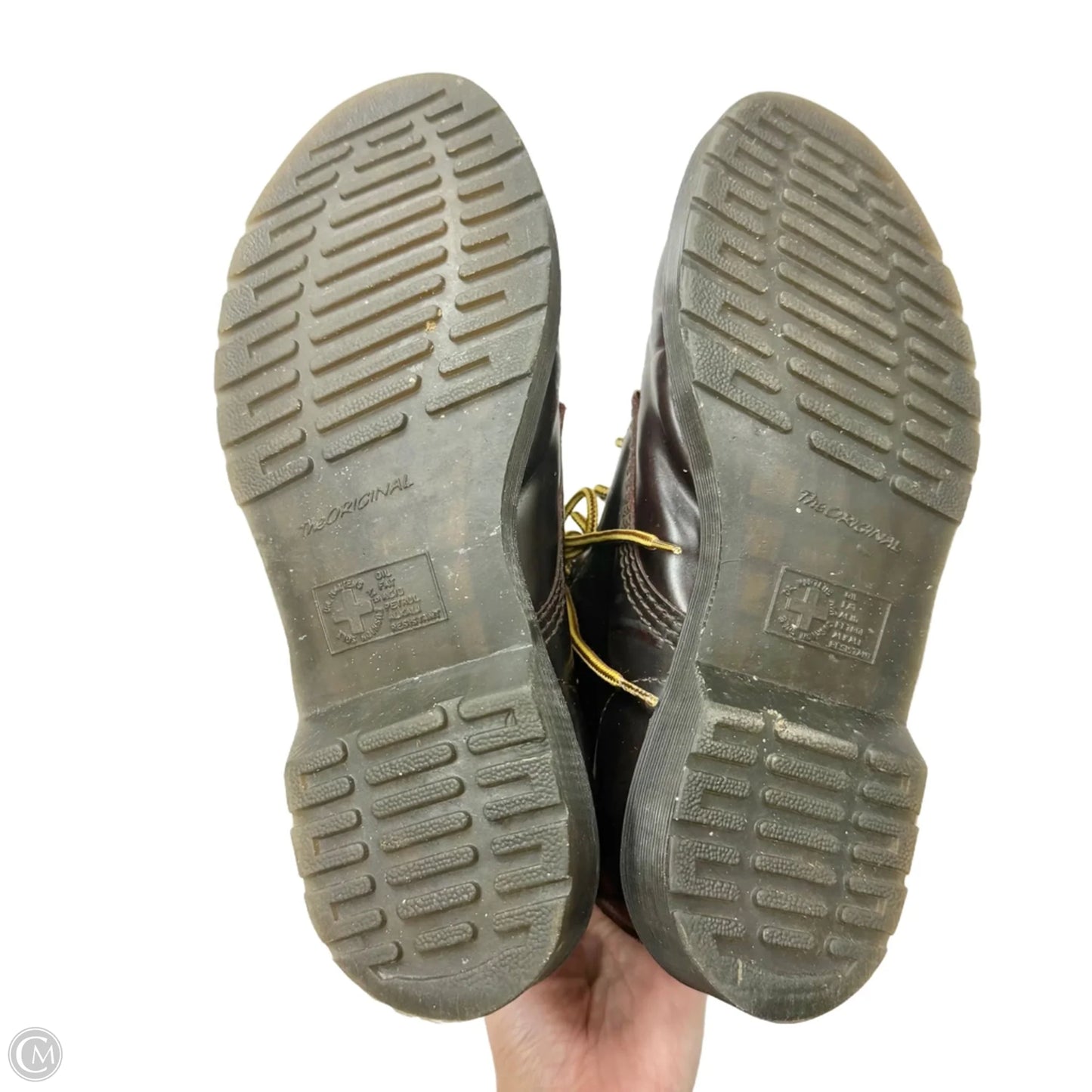 Boots Combat By Dr Martens In Black & Red, Size: 10