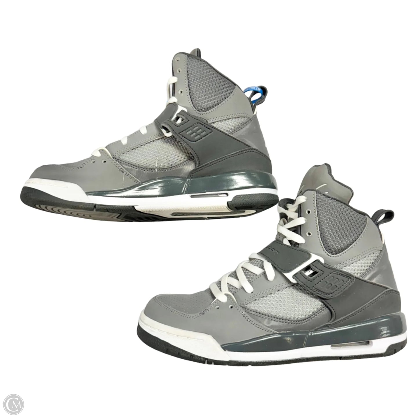 Shoes Luxury Designer By Jordan In Grey, Size: 8