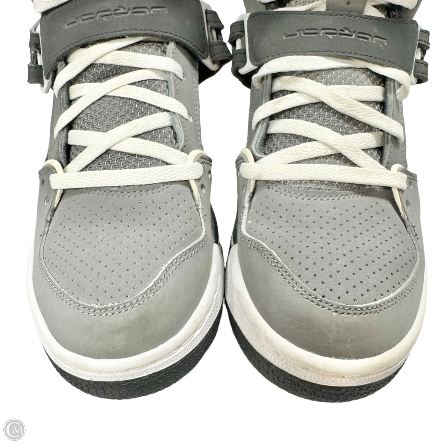 Shoes Luxury Designer By Jordan In Grey, Size: 8