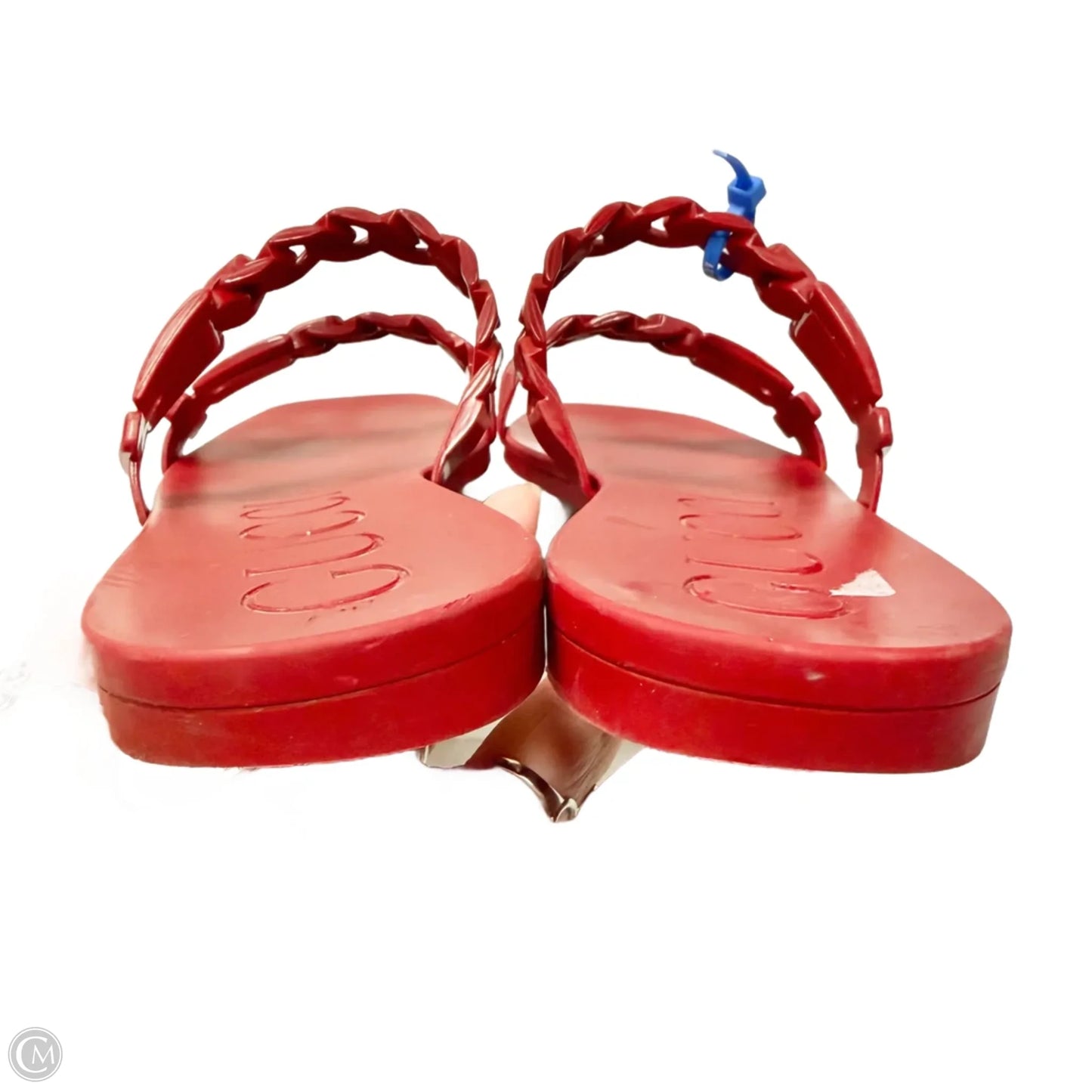Sandals Luxury Designer By Gucci In Red, Size: 10.5