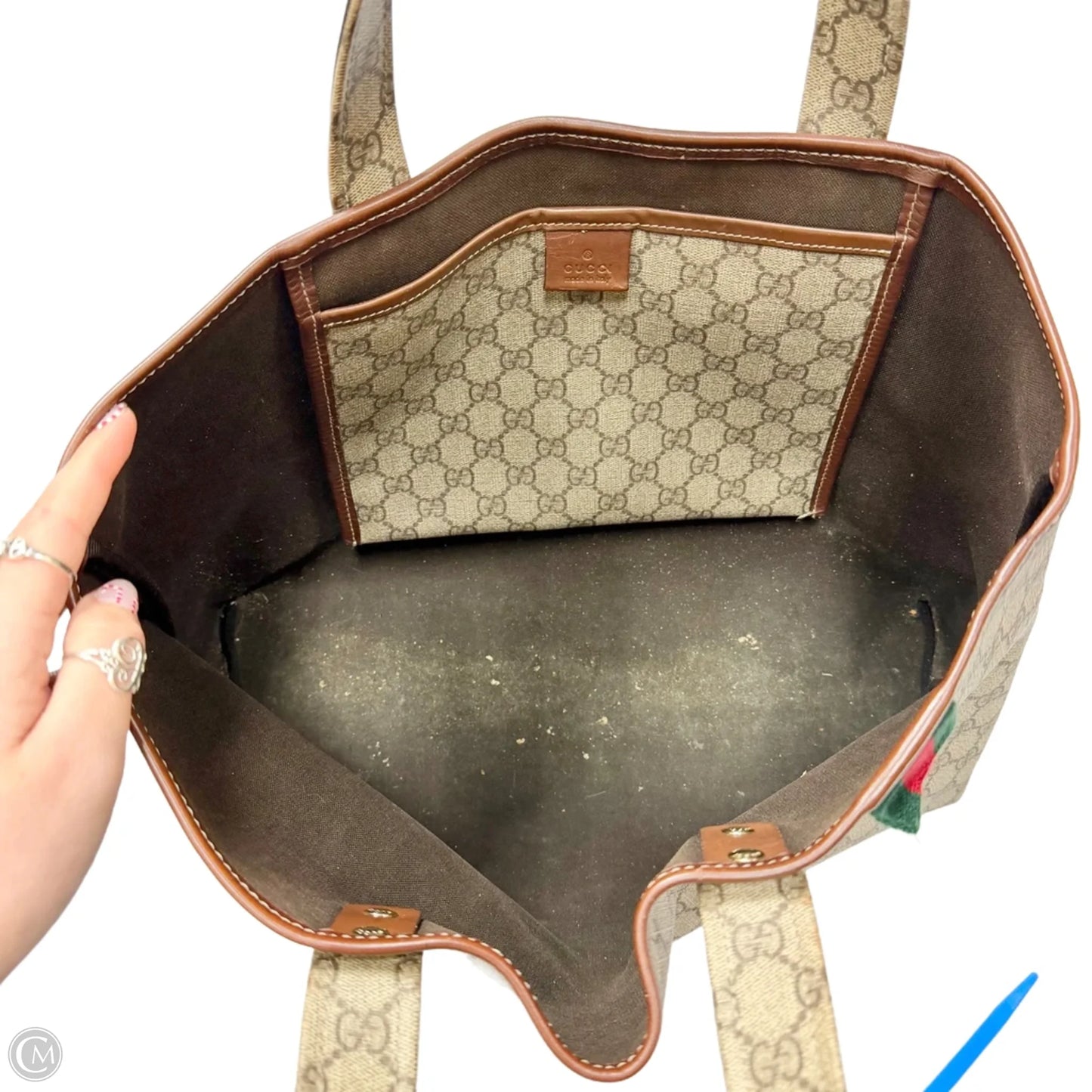 Tote Luxury Designer By Gucci, Size: Large