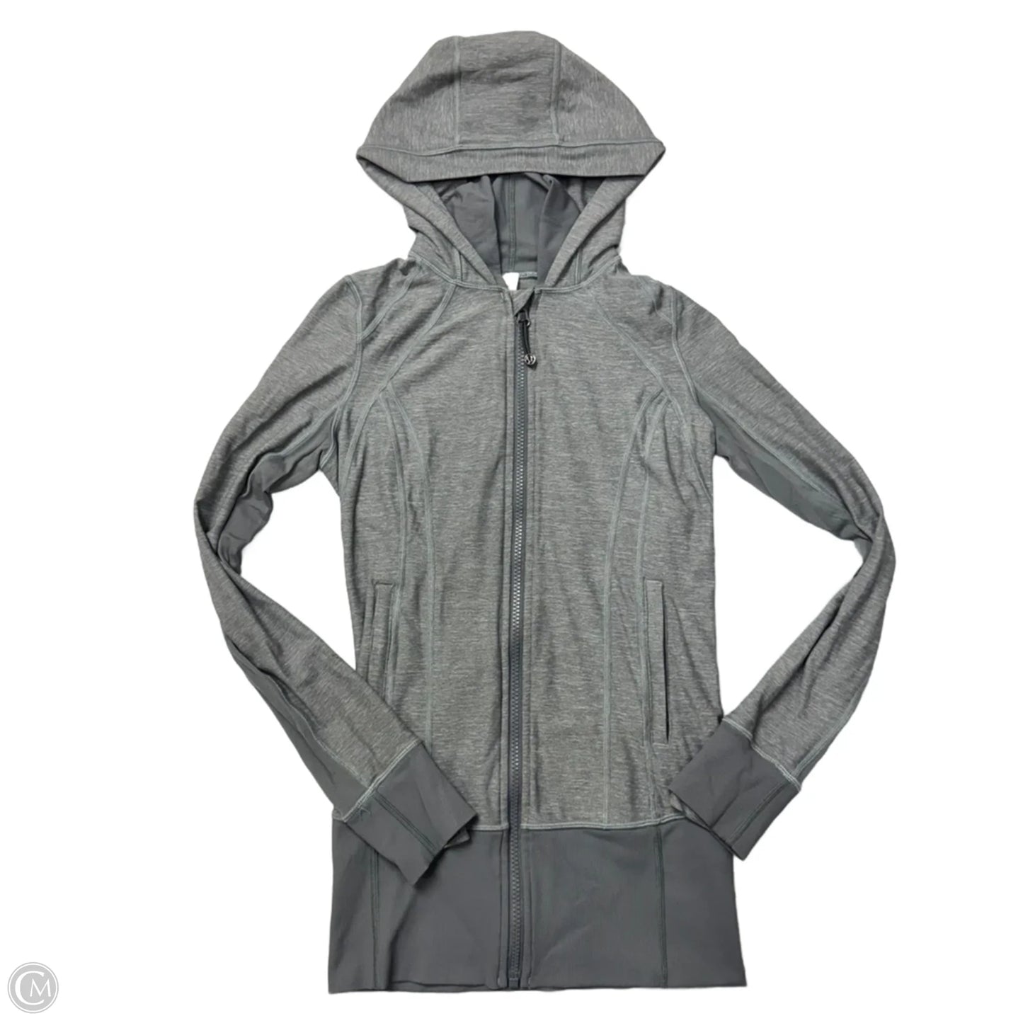 Athletic Jacket By Lululemon In Grey, Size: Xs