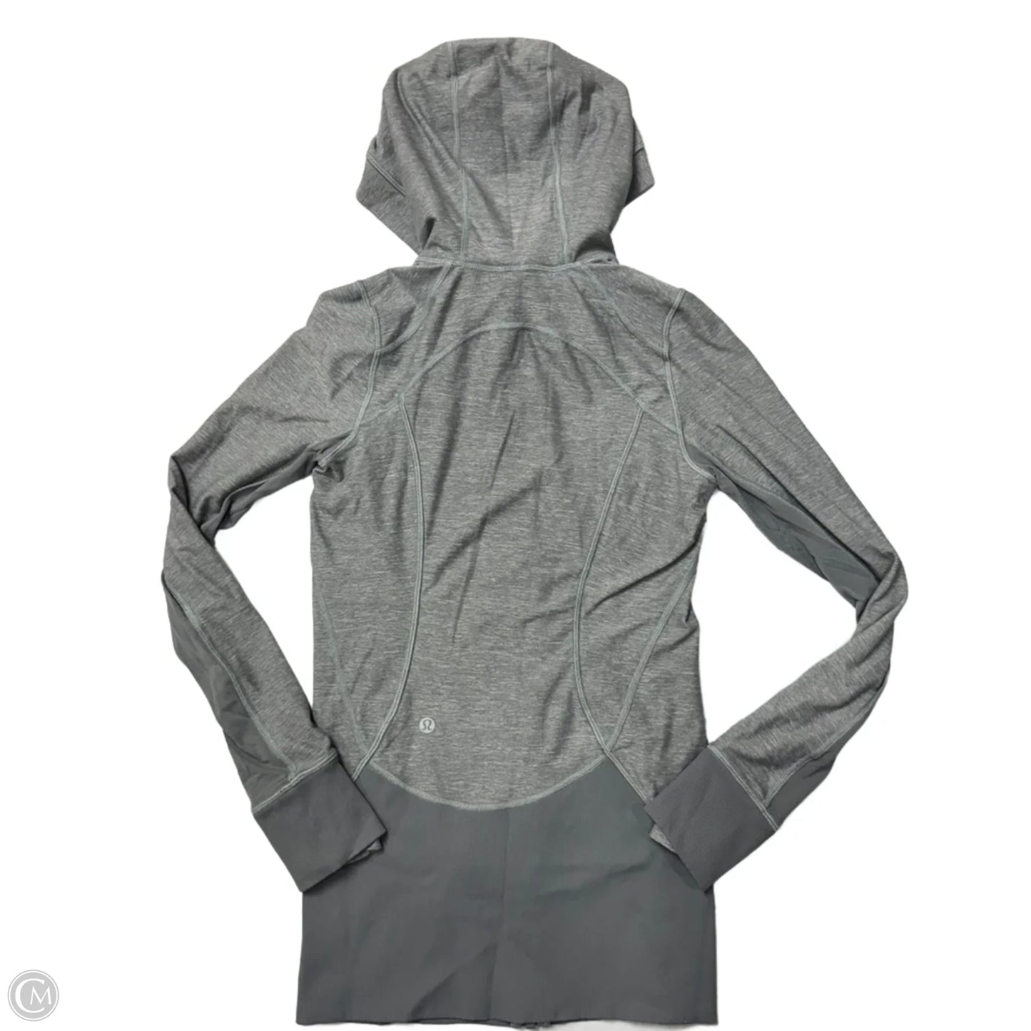 Athletic Jacket By Lululemon In Grey, Size: Xs