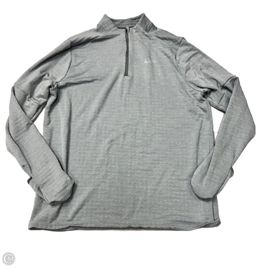 Athletic Jacket By Nike Apparel In Grey, Size: L