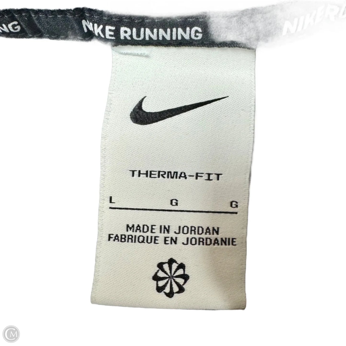 Athletic Jacket By Nike Apparel In Grey, Size: L