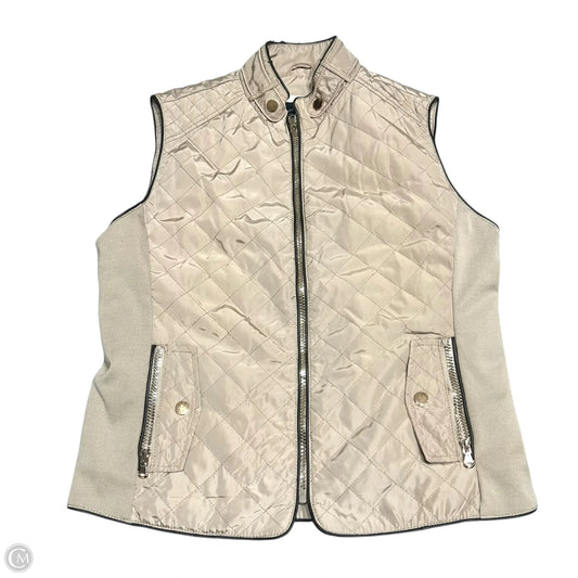 Vest Puffer & Quilted By Cavalini In Tan, Size: M