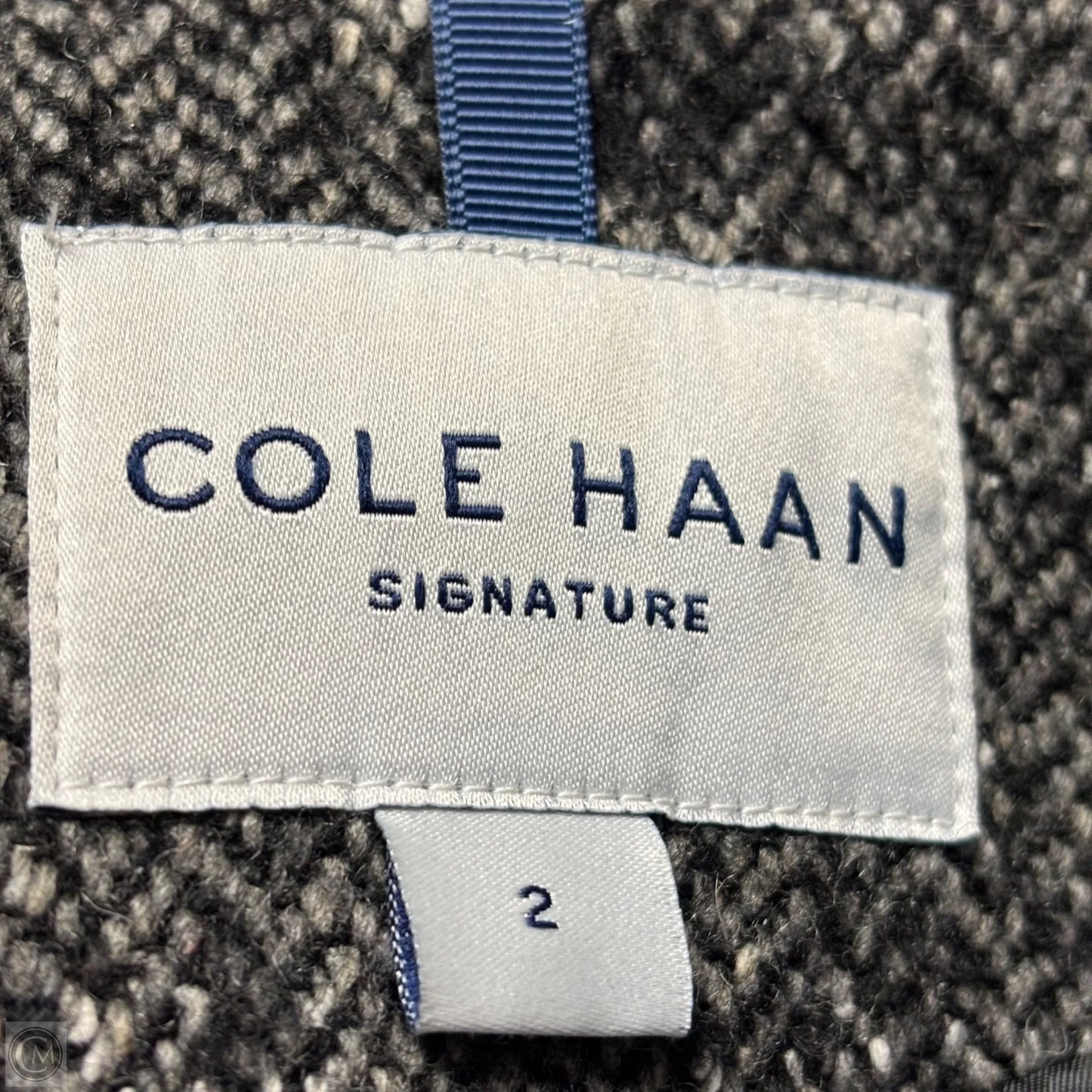 Coat Wool By Cole-haan In Grey, Size: Xs