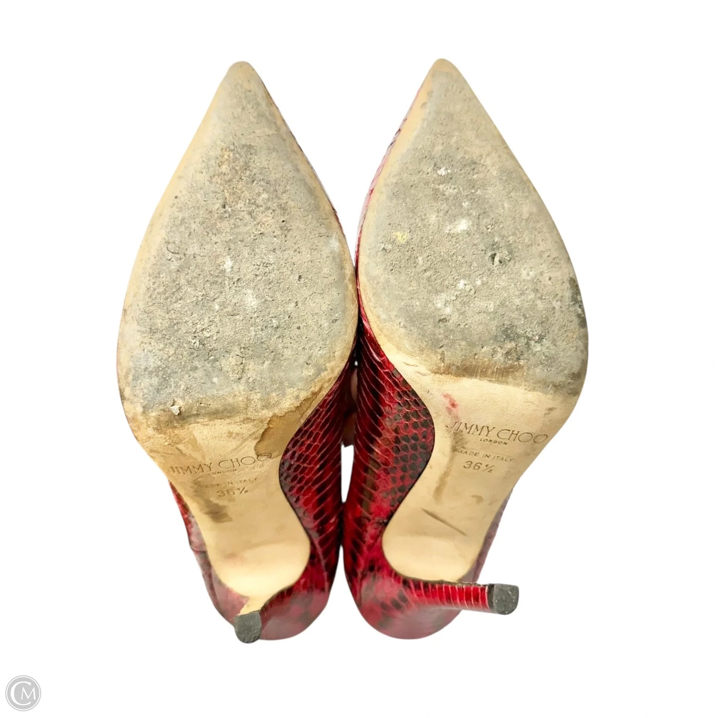 Shoes Luxury Designer By Jimmy Choo In Red, Size: 6