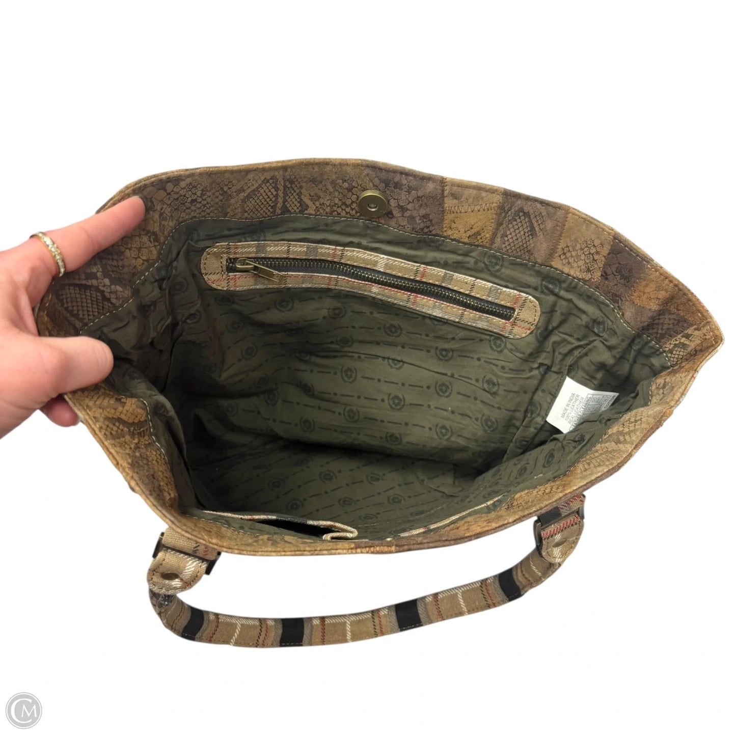 Tote Leather, Size: Large