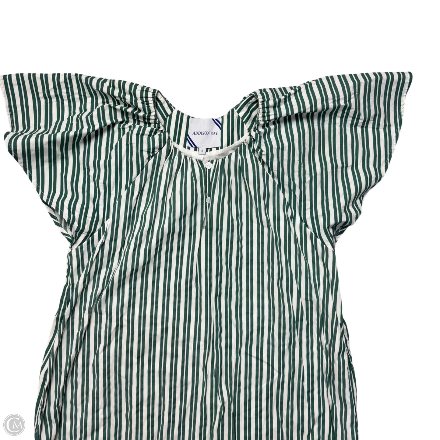 Dress Casual Maxi By Addison Bay In Green & White, Size: S