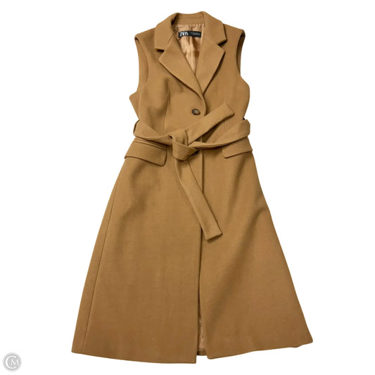 Coat Trench Coat By Zara In Brown, Size: M