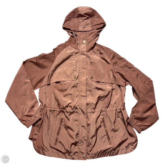 Jacket Windbreaker By Cavalini In Pink, Size: 1x