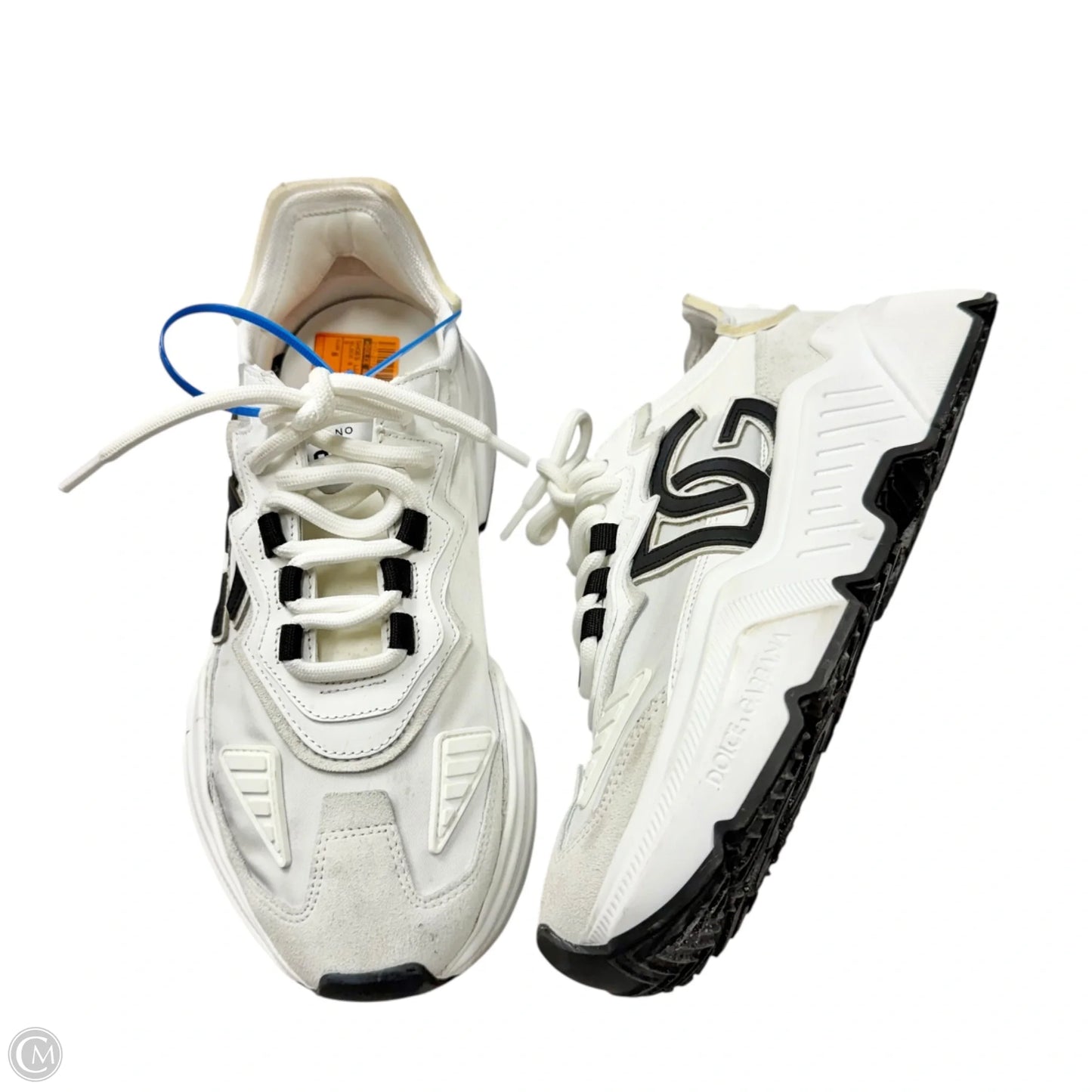 Shoes Luxury Designer By Dolce And Gabbana In Black & White, Size: 8