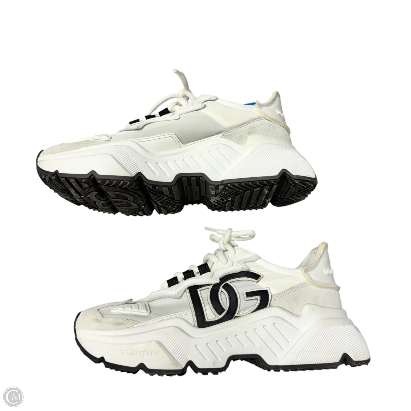 Shoes Luxury Designer By Dolce And Gabbana In Black & White, Size: 8