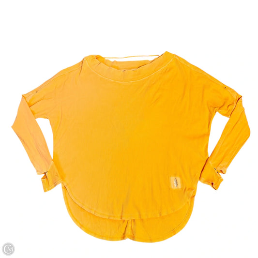 Athletic Top Long Sleeve Crewneck By Free People In Orange, Size: S