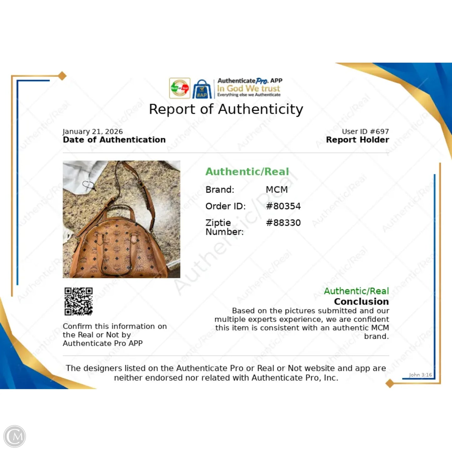 Handbag Luxury Designer By Mcm, Size: Medium