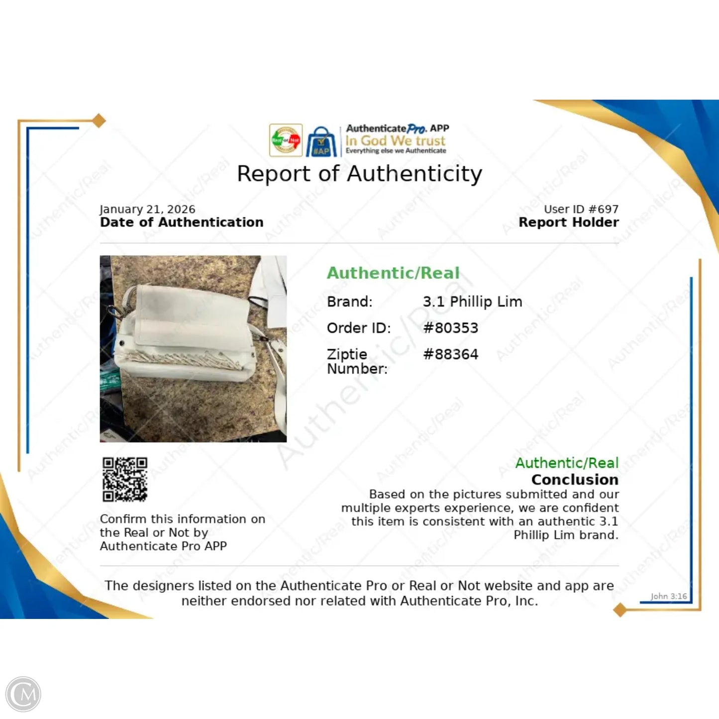 Crossbody Luxury Designer By 3.1 Phillip Lim, Size: Medium