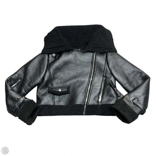 Jacket Moto By Pretty Little Thing In Black, Size: S