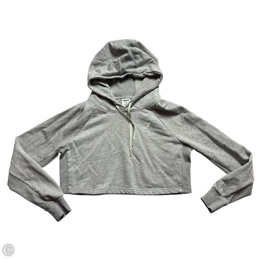 Athletic Sweatshirt Hoodie By Gym Shark In Grey, Size: M