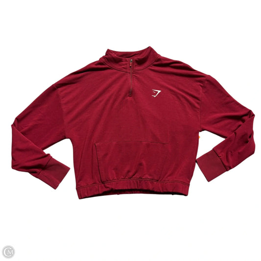 Athletic Sweatshirt Collar By Gym Shark In Red, Size: L