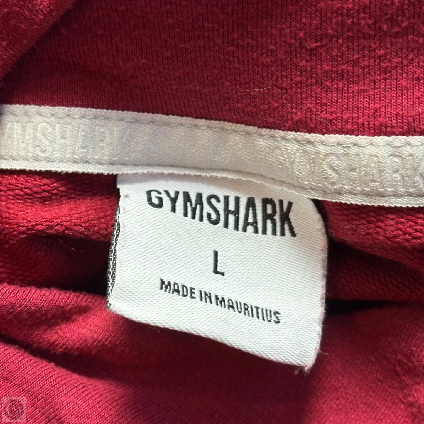 Athletic Sweatshirt Collar By Gym Shark In Red, Size: L