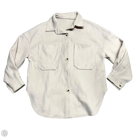 Jacket Shirt By Shein In Cream, Size: S