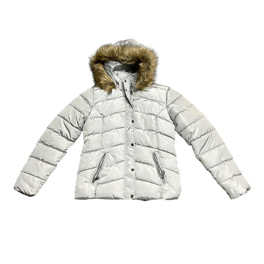 Coat Puffer & Quilted By Pretty Little Thing In Grey, Size: S