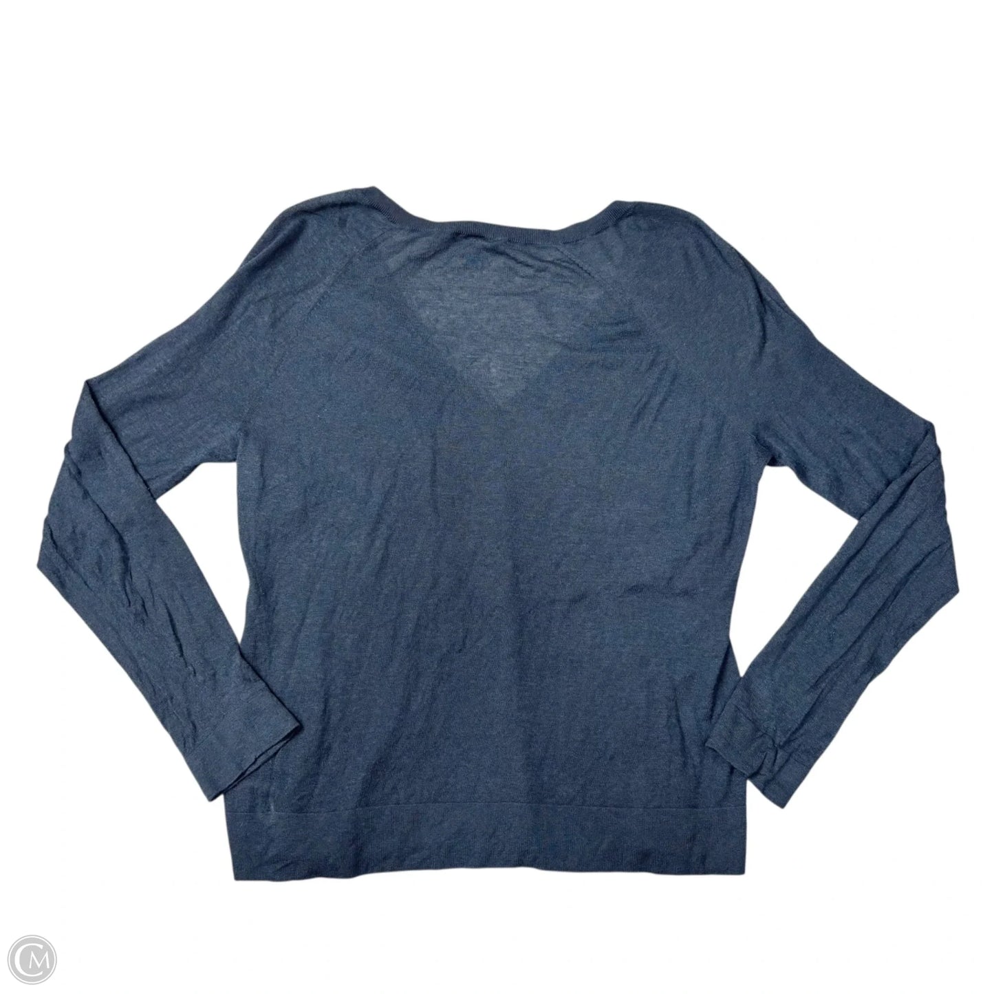 Top Long Sleeve Designer By Lafayette 148 In Blue, Size: L