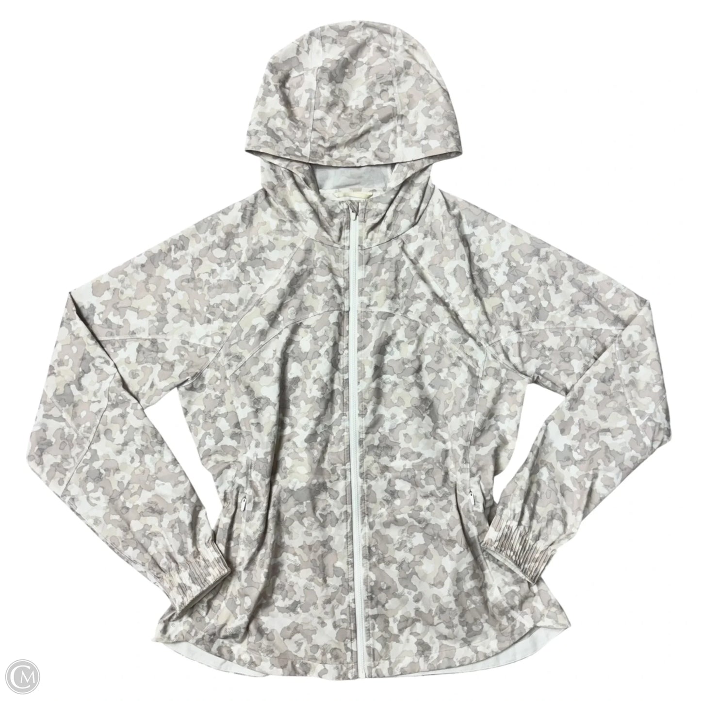 Athletic Jacket By Athleta In Camouflage Print, Size: M