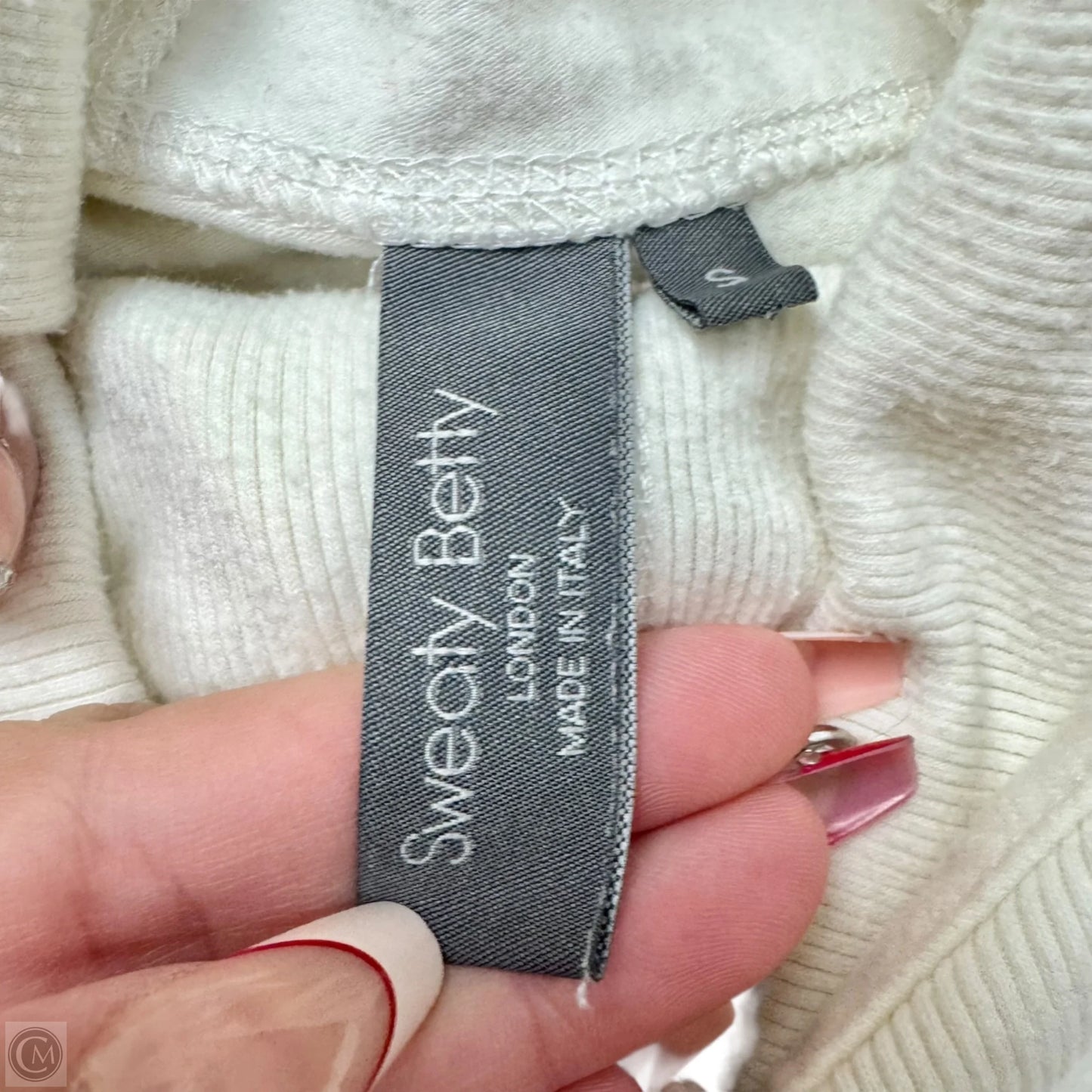 Athletic Sweatshirt Hoodie By Sweaty Betty In Cream, Size: S