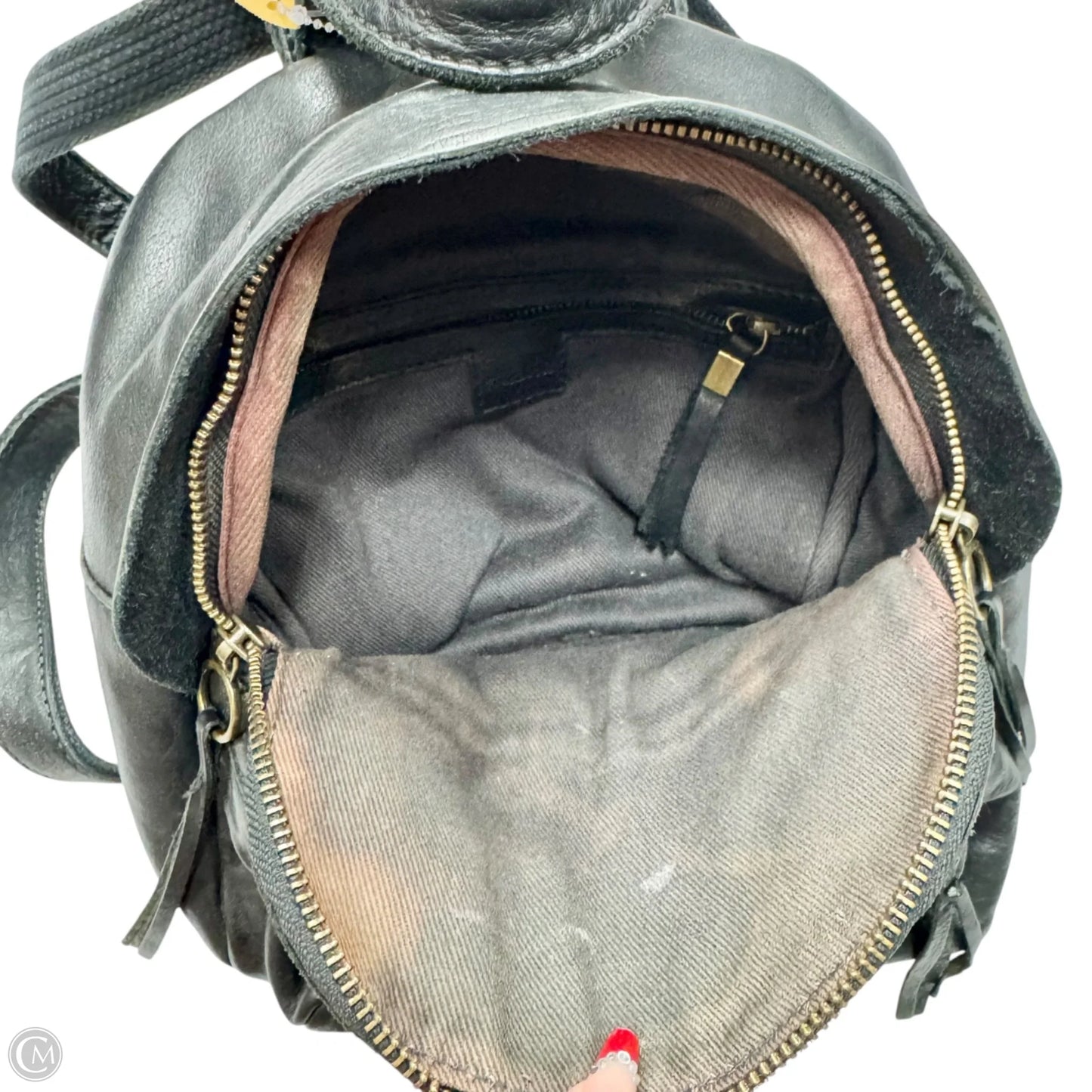 Backpack Leather By Madewell, Size: Small