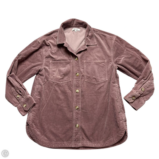 Jacket Shirt By Madewell In Purple, Size: S
