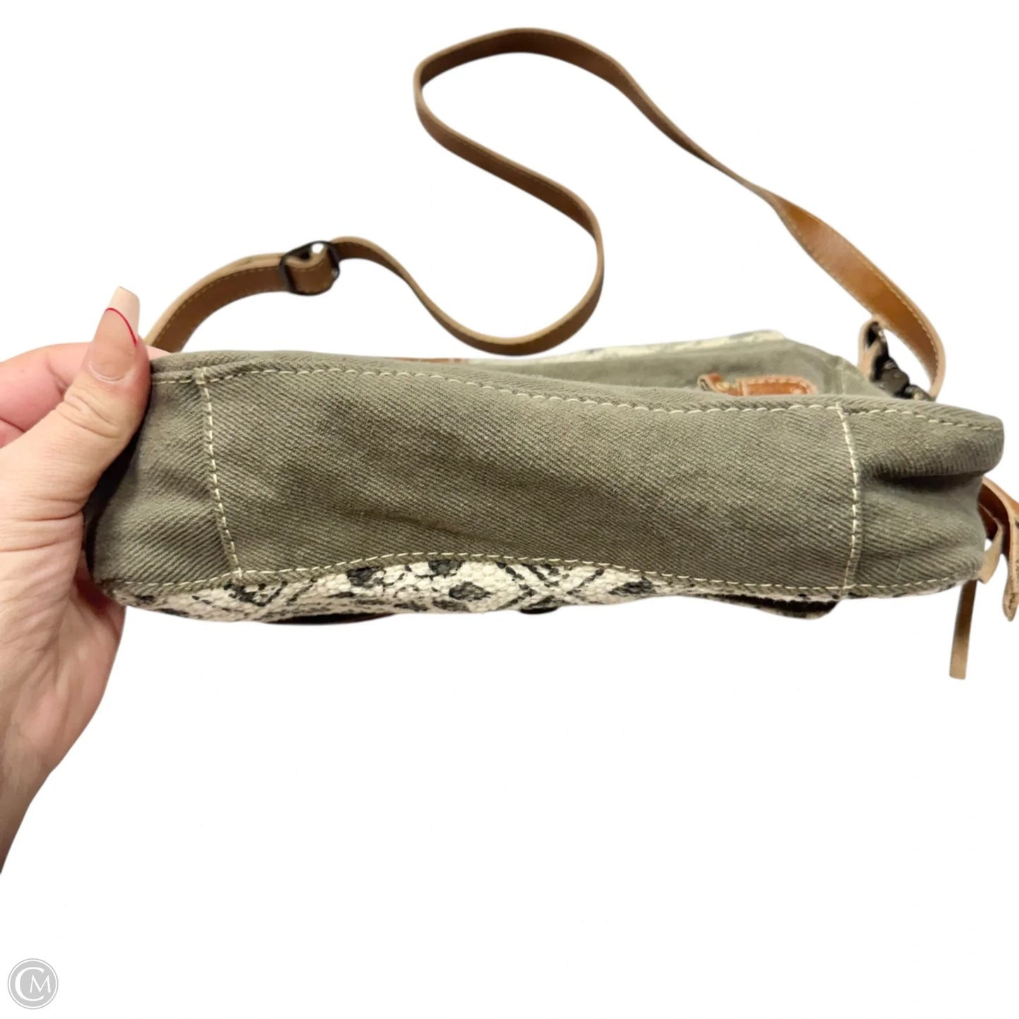 Crossbody Leather By Myra, Size: Medium