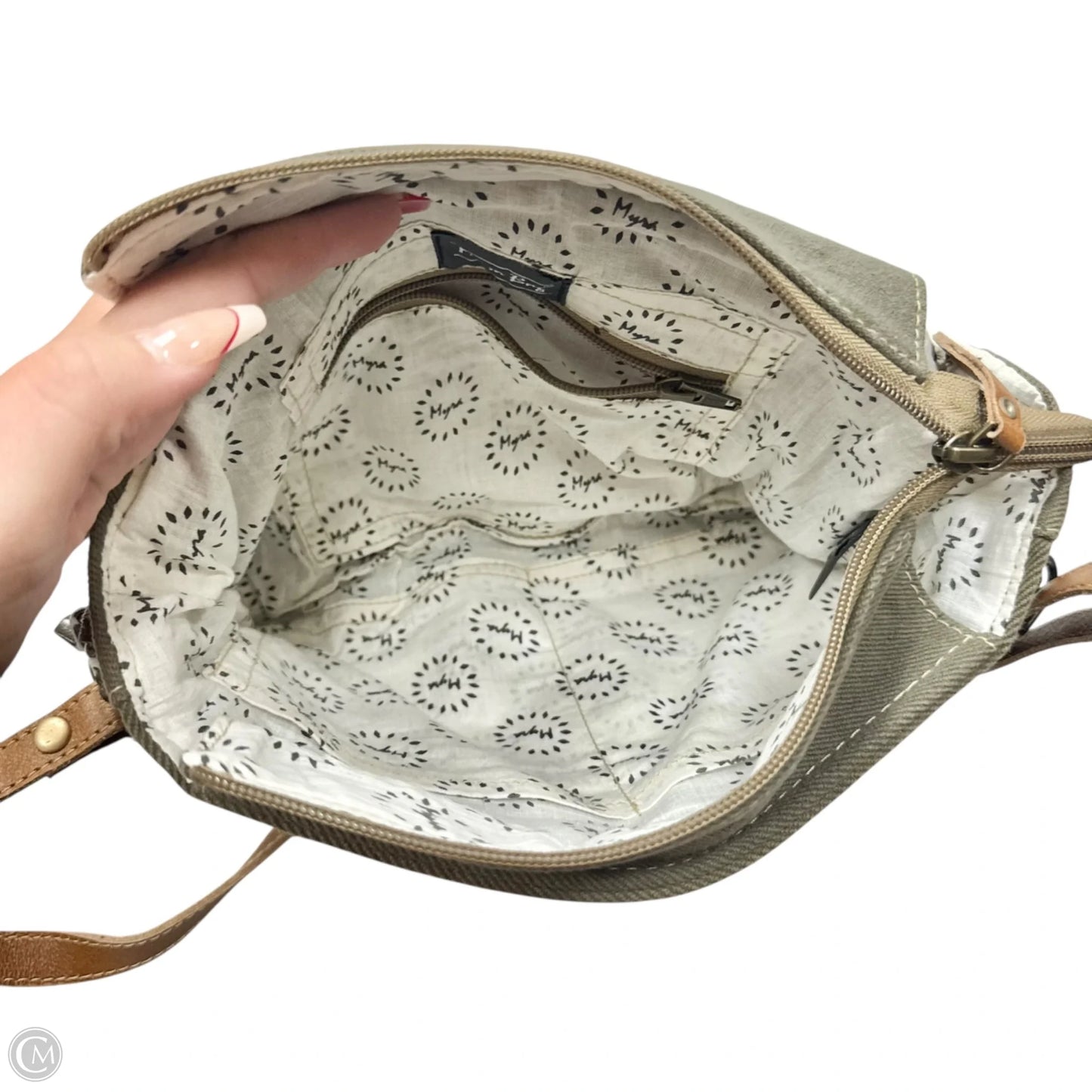 Crossbody Leather By Myra, Size: Medium