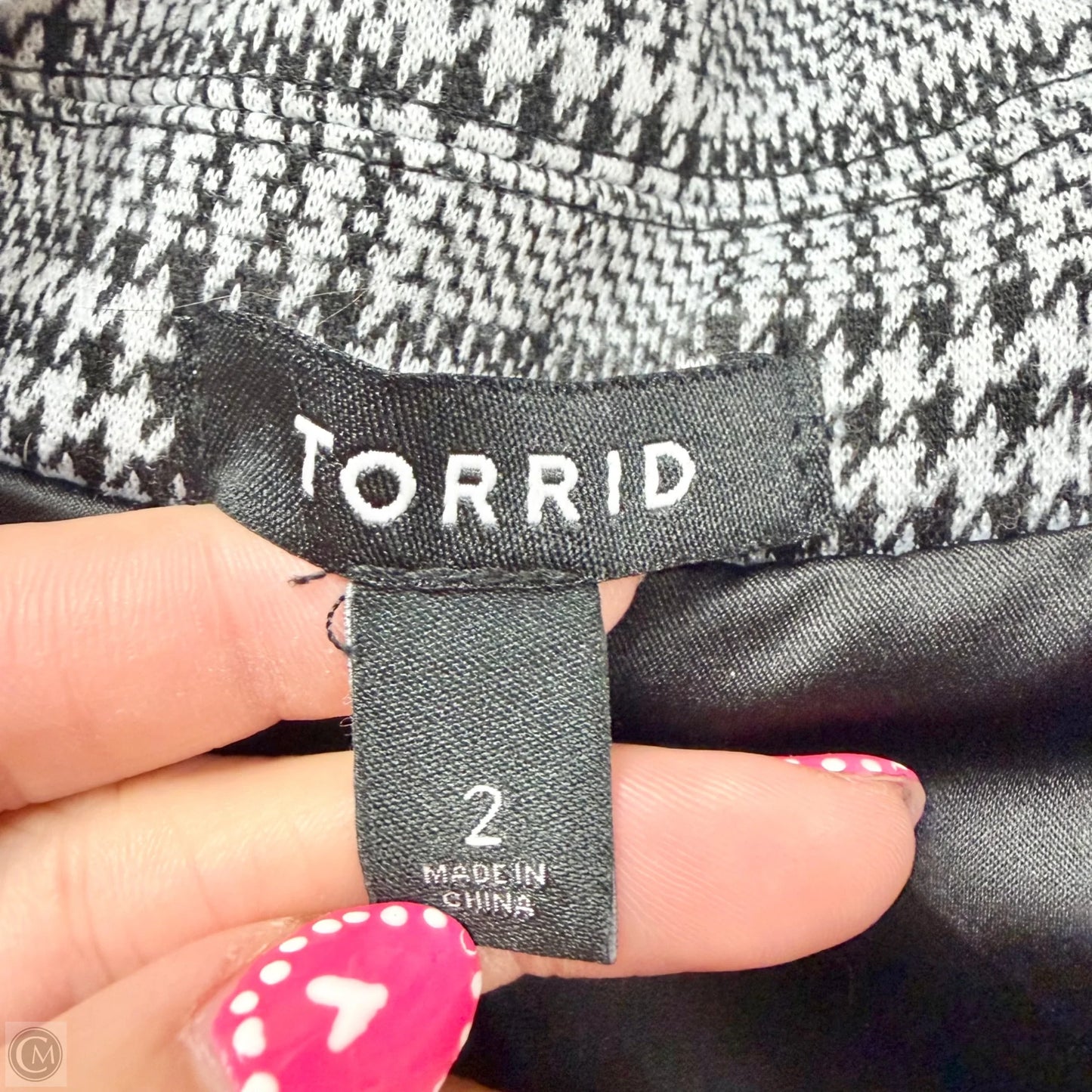 Blazer By Torrid In Grey & White, Size: 2x
