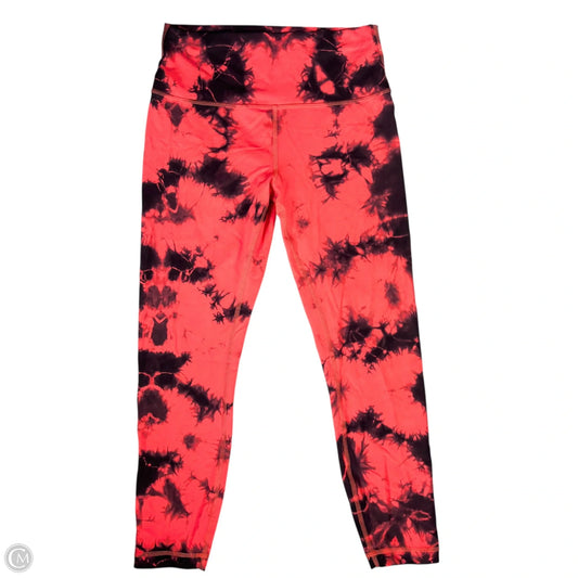 Athletic Leggings By Lululemon In Black & Pink, Size: M