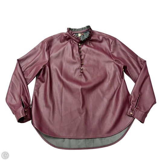 Top Long Sleeve By Pilcro In Purple, Size: M
